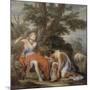 Mercury Playing the Flute to Lull the Shepherd Argus-René Antoine Houasse-Mounted Giclee Print