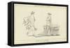 Mercury's Message to Calypso-John Flaxman-Framed Stretched Canvas