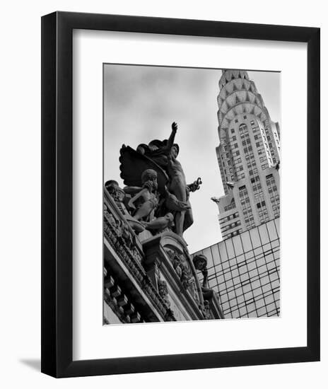 Mercury Statue and Chrysler Building-Christopher Bliss-Framed Giclee Print