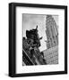 Mercury Statue and Chrysler Building-Chris Bliss-Framed Art Print