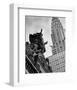 Mercury Statue and Chrysler Building-Chris Bliss-Framed Art Print