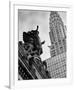 Mercury Statue and Chrysler Building-Chris Bliss-Framed Art Print