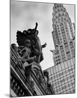 Mercury Statue and Chrysler Building-Chris Bliss-Mounted Art Print