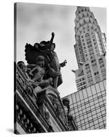 Mercury Statue and Chrysler Building-Chris Bliss-Stretched Canvas