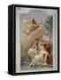 Mercury Urging Aeneas to Depart-Giambattista Tiepolo-Framed Stretched Canvas