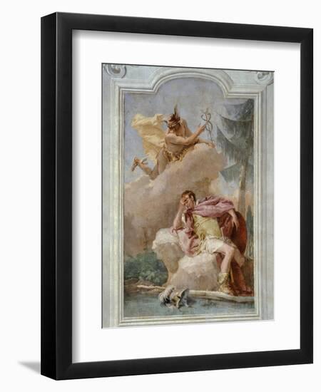 Mercury Urging Aeneas to Depart-Giambattista Tiepolo-Framed Giclee Print