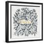 Merde – Black and Gold-Cat Coquillette-Framed Giclee Print