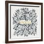 Merde – Black and Gold-Cat Coquillette-Framed Giclee Print