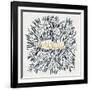 Merde – Black and Gold-Cat Coquillette-Framed Giclee Print