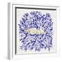 Merde – Navy and Gold-Cat Coquillette-Framed Giclee Print