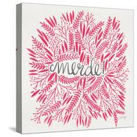 Merde – Pink-Cat Coquillette-Stretched Canvas