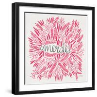 Merde – Pink-Cat Coquillette-Framed Giclee Print