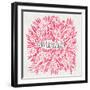 Merde – Pink-Cat Coquillette-Framed Giclee Print