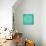 Merde – White on Turquoise-Cat Coquillette-Stretched Canvas displayed on a wall