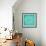 Merde – White on Turquoise-Cat Coquillette-Framed Giclee Print displayed on a wall