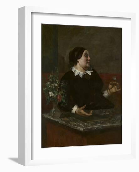 Mère Grégoire, 1855 and 1857-59-Gustave Courbet-Framed Giclee Print