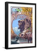 Meredith, New Hampshire - Montage-Lantern Press-Framed Art Print