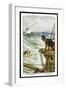 Merfolk and Submarines-G Girardot-Framed Art Print