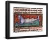 Merhorse, from 13th century Manuscript De Natura Rerum (Things of Nature) by Saint Albertus Magnus-null-Framed Giclee Print