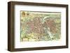 Merian map of Paris 1615-Matheus Merian-Framed Art Print