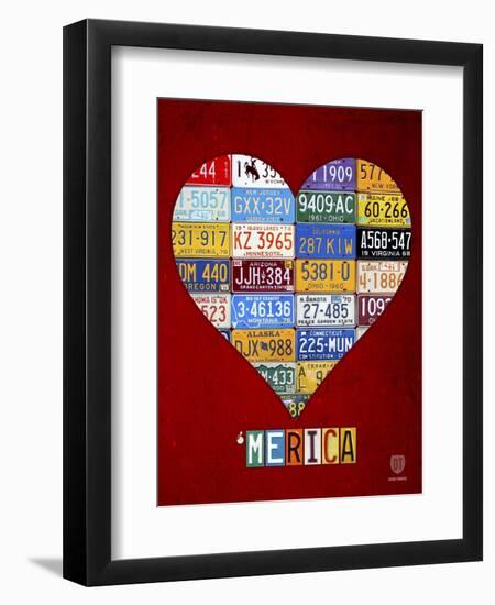 'Merica-Design Turnpike-Framed Premium Giclee Print