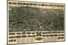 Meriden, Connecticut - Panoramic Map-Lantern Press-Mounted Art Print