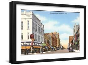 Meridian Street, Anderson, Indiana-null-Framed Art Print