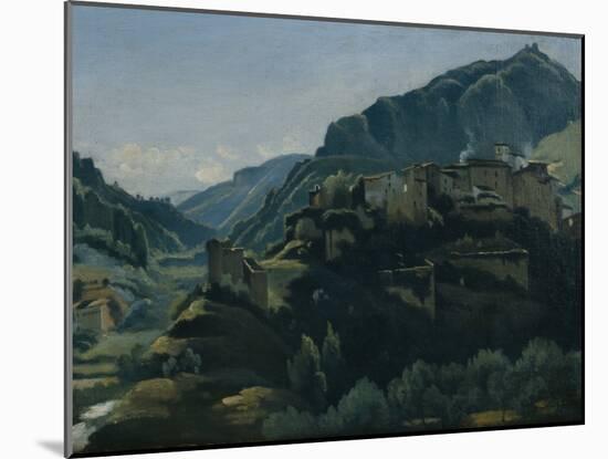 Meridionale Village-Jean Baptiste Camille Corot-Mounted Giclee Print