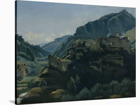 Meridionale Village-Jean Baptiste Camille Corot-Stretched Canvas