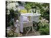 Meringues and Woodruff Punch on Romantic Garden Table-Friedrich Strauss-Stretched Canvas