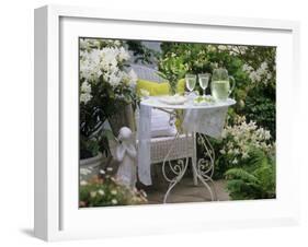 Meringues and Woodruff Punch on Romantic Garden Table-Friedrich Strauss-Framed Photographic Print