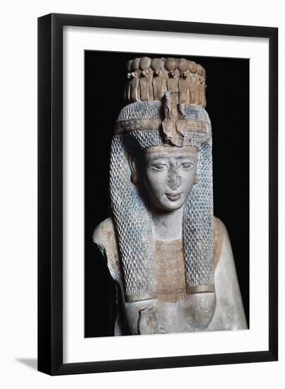 Merit-Amun, Ramses Ii's Daughter, Painted Limestone Statue, from Ramesseum at Thebes,-null-Framed Premium Giclee Print