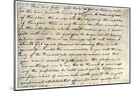 Meriwether Lewis's Letter Inviting William Clark to Join Expedition to Explore Louisiana Territory-null-Mounted Giclee Print