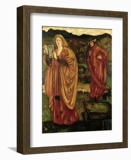 Merlin and Nimue from "Morte D'Arthur," 1861-Edward Burne-Jones-Framed Giclee Print