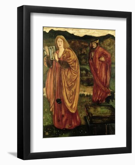 Merlin and Nimue from "Morte D'Arthur," 1861-Edward Burne-Jones-Framed Giclee Print