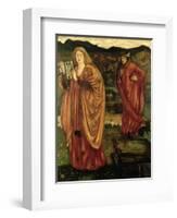 Merlin and Nimue from "Morte D'Arthur," 1861-Edward Burne-Jones-Framed Giclee Print