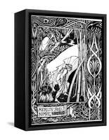 Merlin and Nimue-Aubrey Beardsley-Framed Stretched Canvas