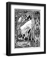 Merlin and Nimue-Aubrey Beardsley-Framed Photographic Print