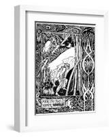 Merlin and Nimue-Aubrey Beardsley-Framed Photographic Print