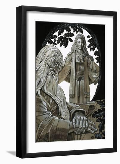 Merlin and Vivian, the Fairy Lady of the Lake-Richard Hook-Framed Giclee Print