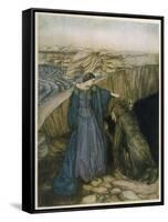 Merlin and Vivien-Arthur Rackham-Framed Stretched Canvas