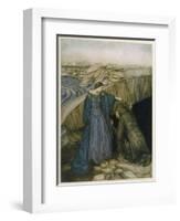 Merlin and Vivien-Arthur Rackham-Framed Art Print