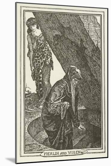 Merlin and Vivien-Henry Justice Ford-Mounted Giclee Print