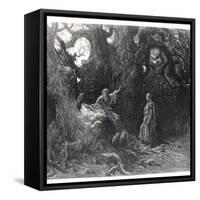 Merlin in the Forest of Broceliande, from "Orlando Furioso"-Gustave Doré-Framed Stretched Canvas