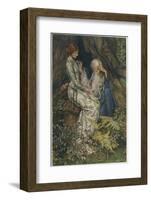 Merlin is Spellbound by His Lover Nimue-Eleanor Fortescue Brickdale-Framed Photographic Print