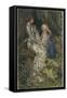 Merlin is Spellbound by His Lover Nimue-Eleanor Fortescue Brickdale-Framed Stretched Canvas