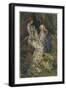 Merlin is Spellbound by His Lover Nimue-Eleanor Fortescue Brickdale-Framed Photographic Print