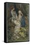 Merlin is Spellbound by His Lover Nimue-Eleanor Fortescue Brickdale-Framed Stretched Canvas