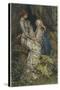 Merlin is Spellbound by His Lover Nimue-Eleanor Fortescue Brickdale-Stretched Canvas