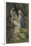 Merlin is Spellbound by His Lover Nimue-Eleanor Fortescue Brickdale-Framed Photographic Print